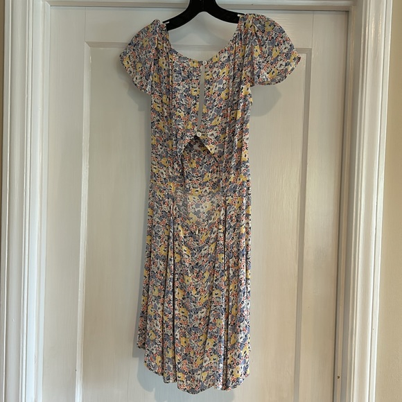 Reformation Elio purple yellow floral dress size 4 - Picture 3 of 4